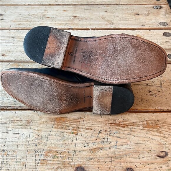 John Varvatos, Black Leather Lace-Up Boots - Picture 8 of 11